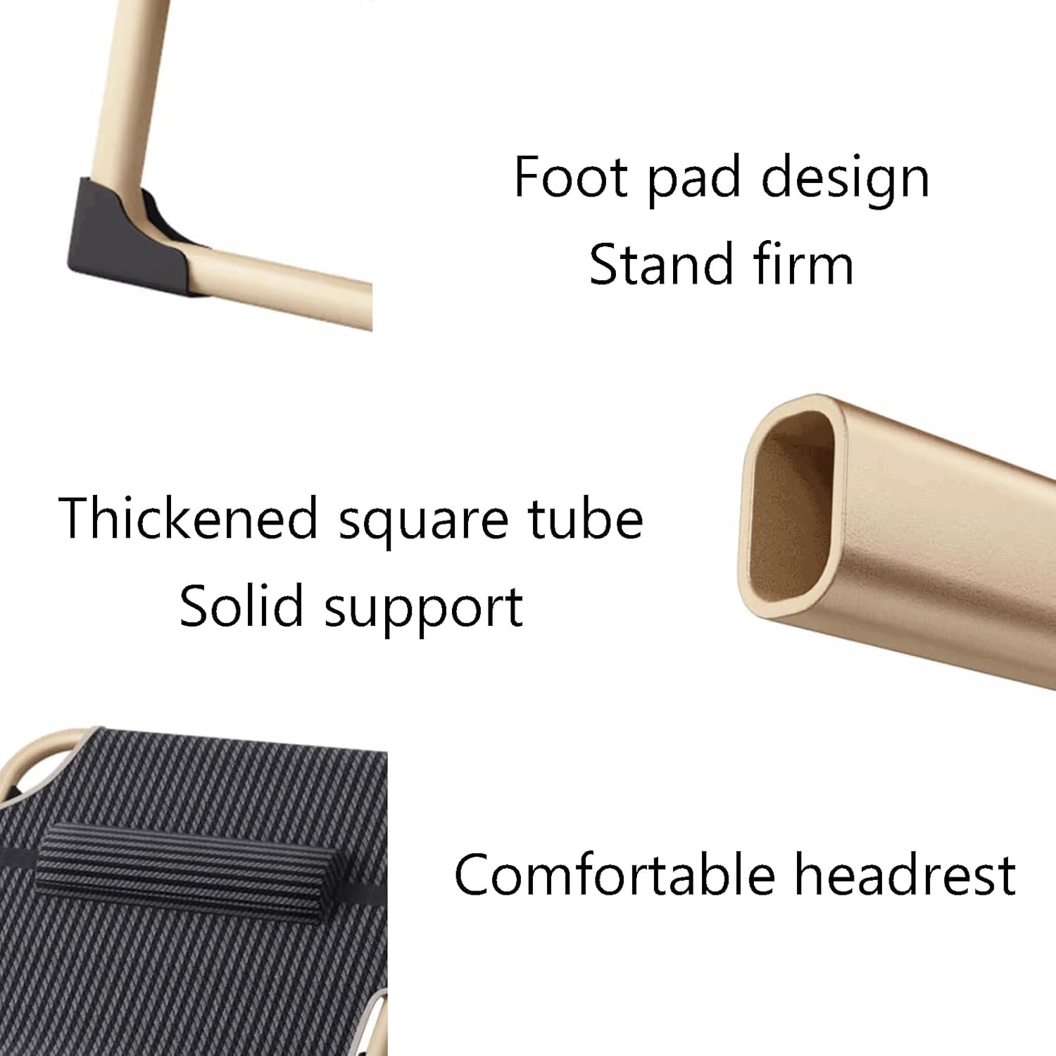 Oxford stoffen opvouwbaar campingbed met kussen in hoogte verstelbaar opvouwbaar bed voor volwassenen met draagtas Verbreden 70 cm/27,5 inch