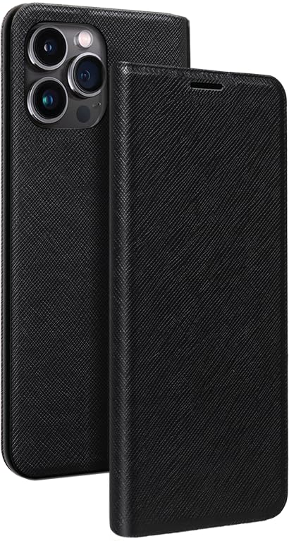 Folio iPhone 15 Pro Bigben noir avec stand circuit court