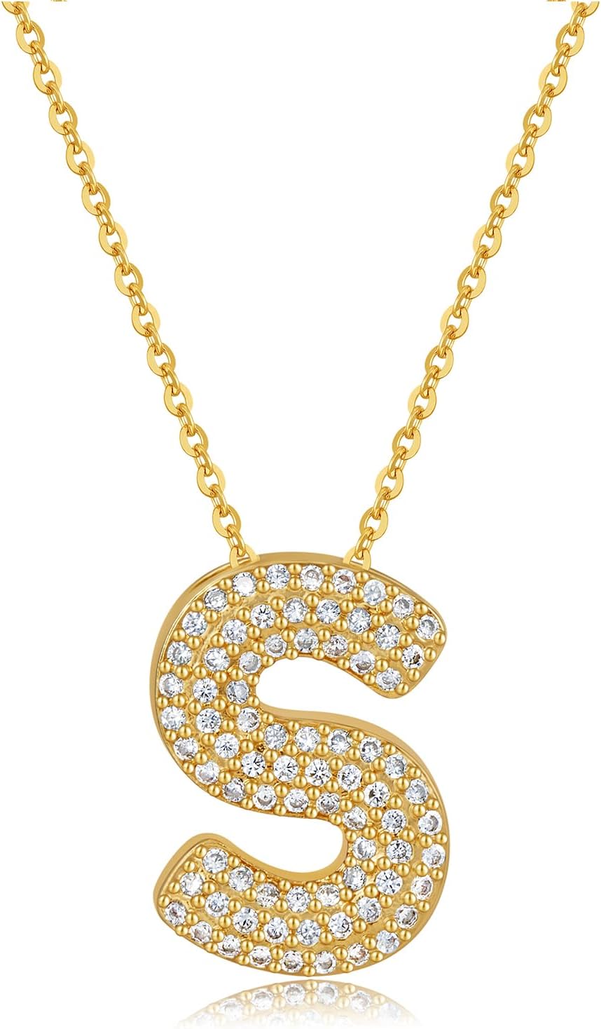 KELMALL Gold Plated Cubic Zirconia Initial Pendant Nigeria Ubuy