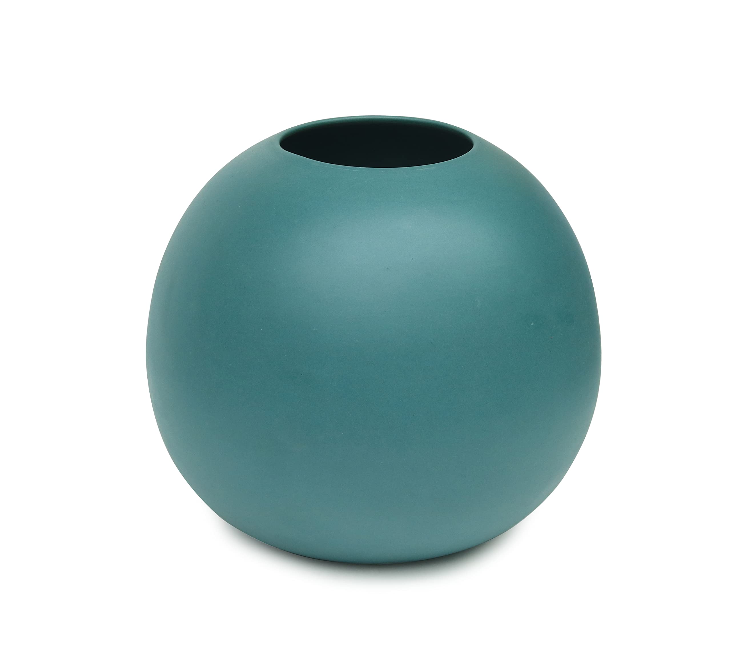 KAKI Ceramic Bud Vase, Decorative Round Flower Vase, Hydroponics