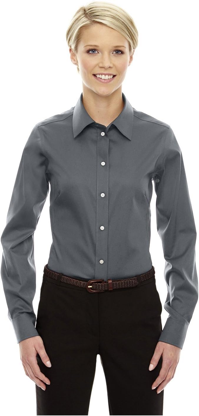 Devon & Jones Ladies' Crown Woven Collection™ Solid Stretch Twill XL GRAPHITE