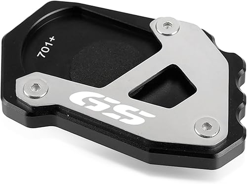 CNC aluminio Motorcycle Kickstand Side Stand Enlarge Extension for BMW R 1200 GS R1200GS Adventure R1200 GS 2015-2018 (Color GS Logo)