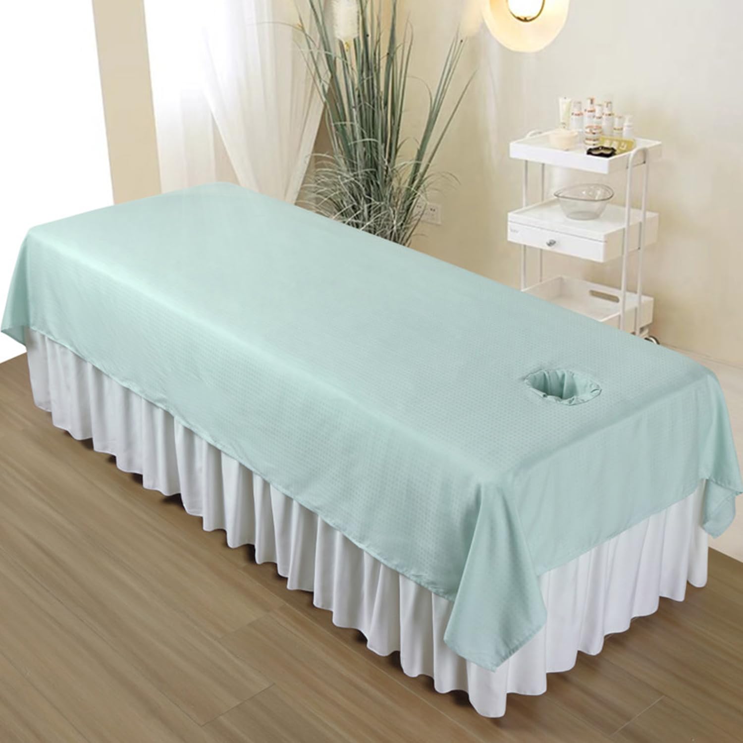 LDLCYCN Spa Massage Bed Sheet With/Without Hole Soft Massage Linens Beauty Bed Cover
