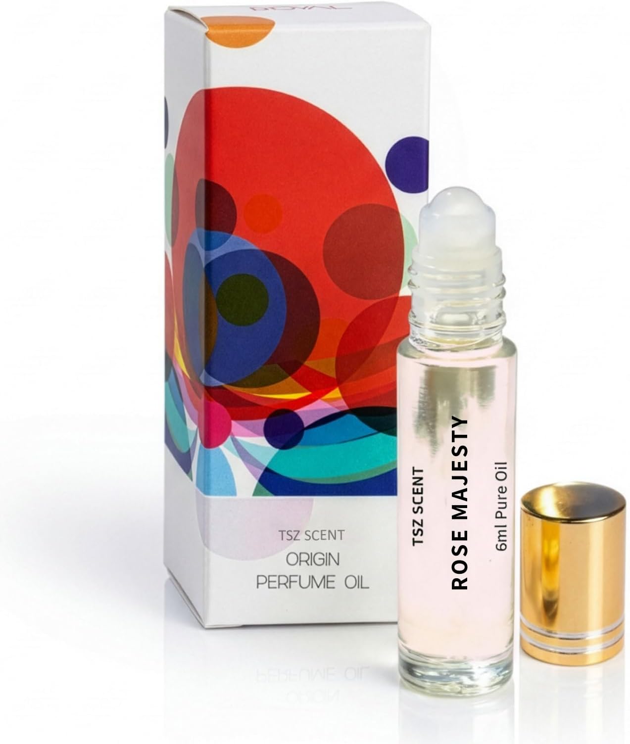 Rose Majesty Concentrated Perfume Oil for Women, 6ml Roll On, Long Lasting, Alcohol Free, Floral Fruity Fragrance with Fruity, Vanilla notes by TSZ Scent