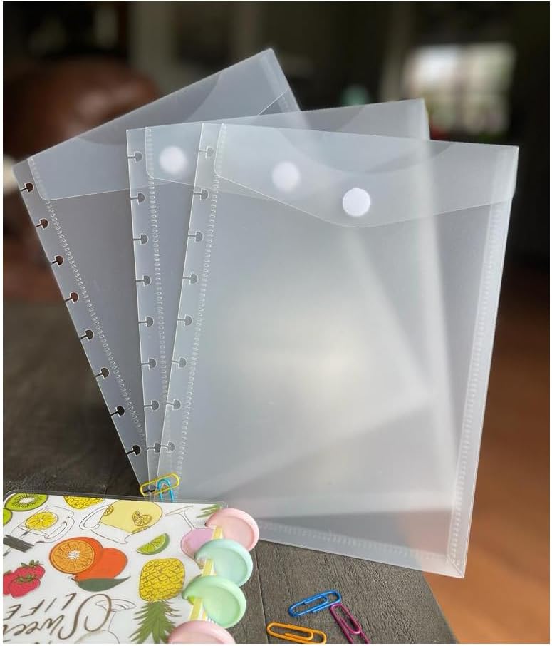 Envelop Pocket Dividers for 9 Disc Medium Size Planners Discbound Notebook Dividers Budget Cash Envelope folder (9-Disc Medium)