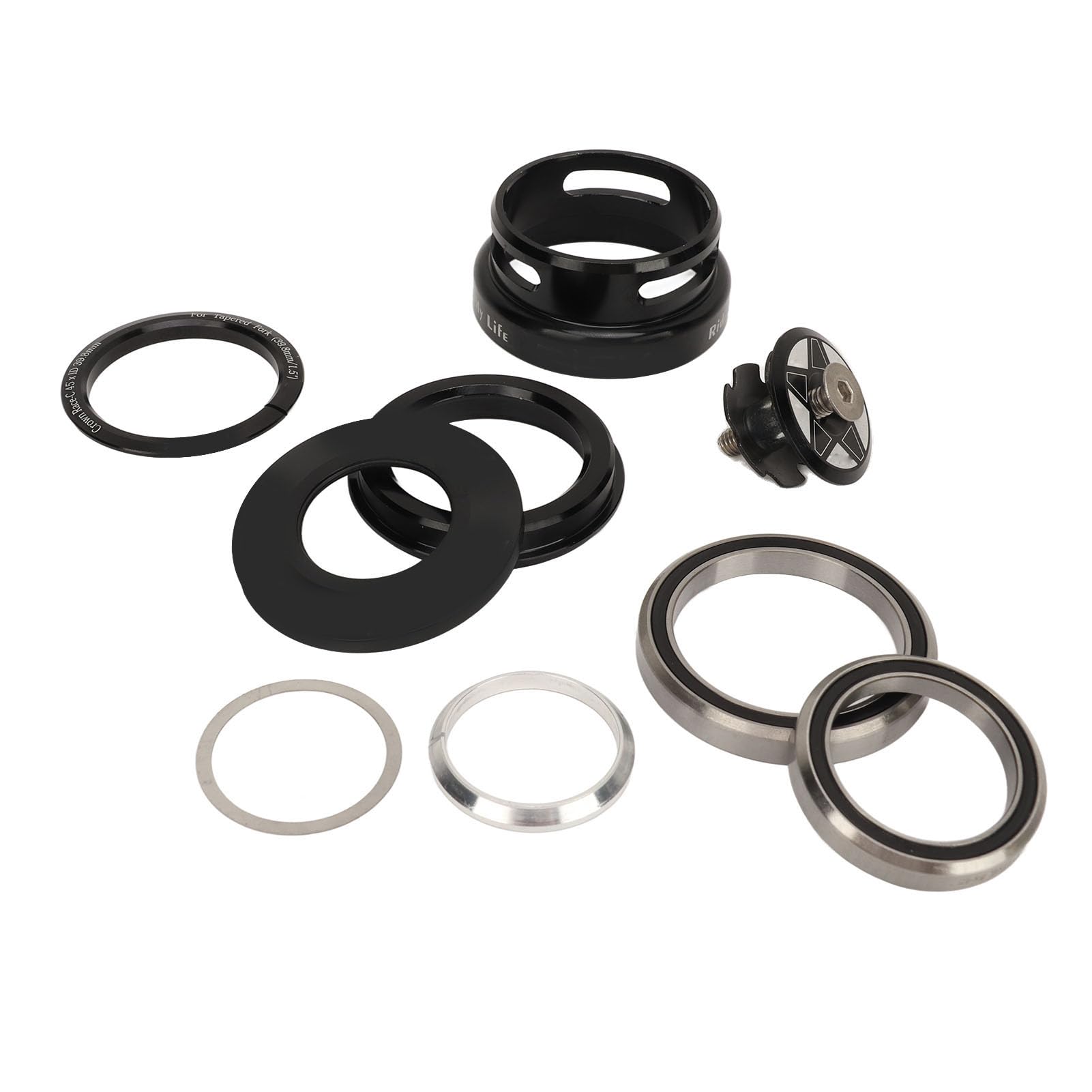 Juego de dirección y horquilla de bicicleta de aleación de aluminio para potencia de horquilla delantera de bicicleta con cuadro de tubo recto de 49,7 mm.