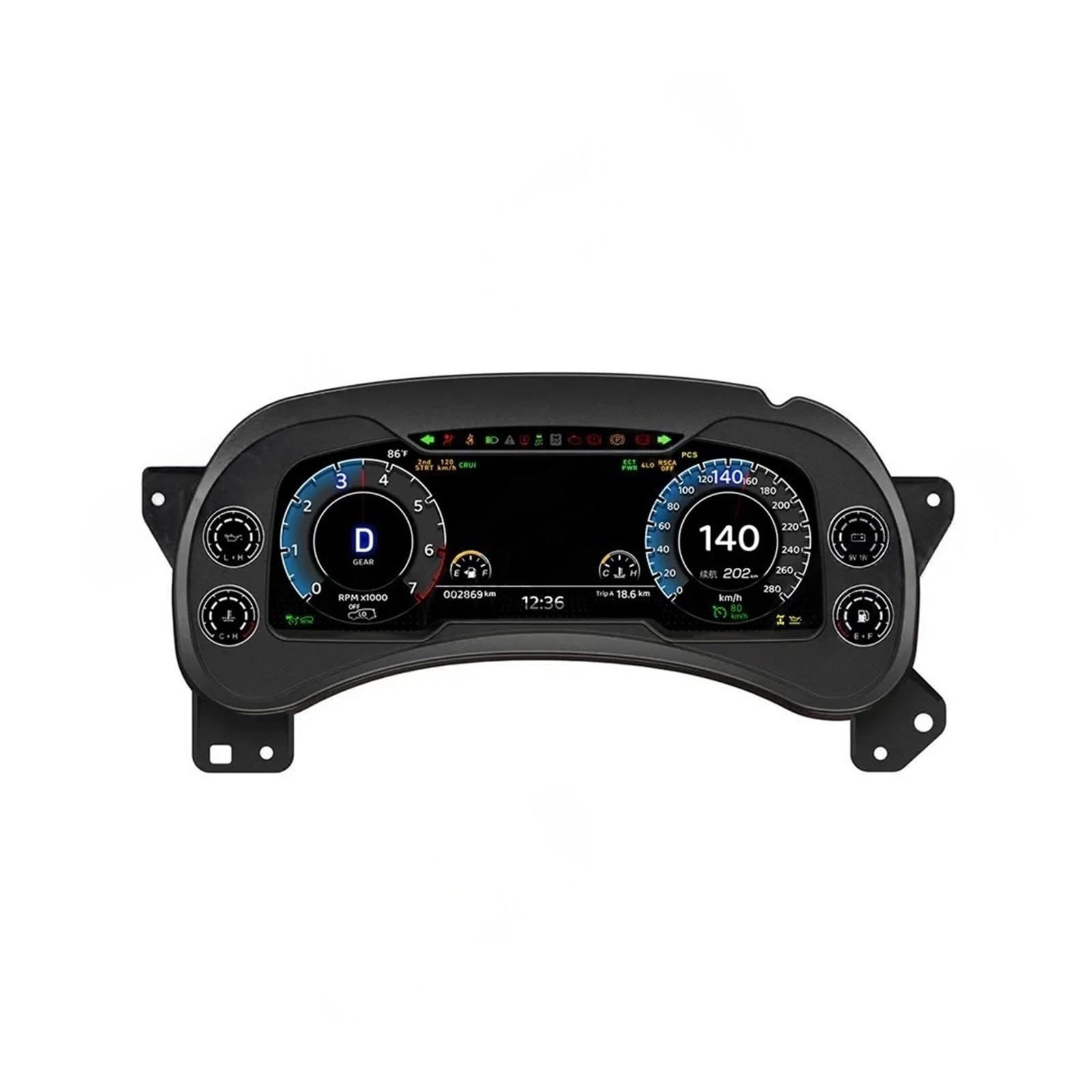 Tablero de instrumentos de coche con velocímetro LCD compatible con Cadillac Escalade/Chevrolet Tahoe/GMC Yukon 2001-2007 Panel de cabina virtual de clúster digital