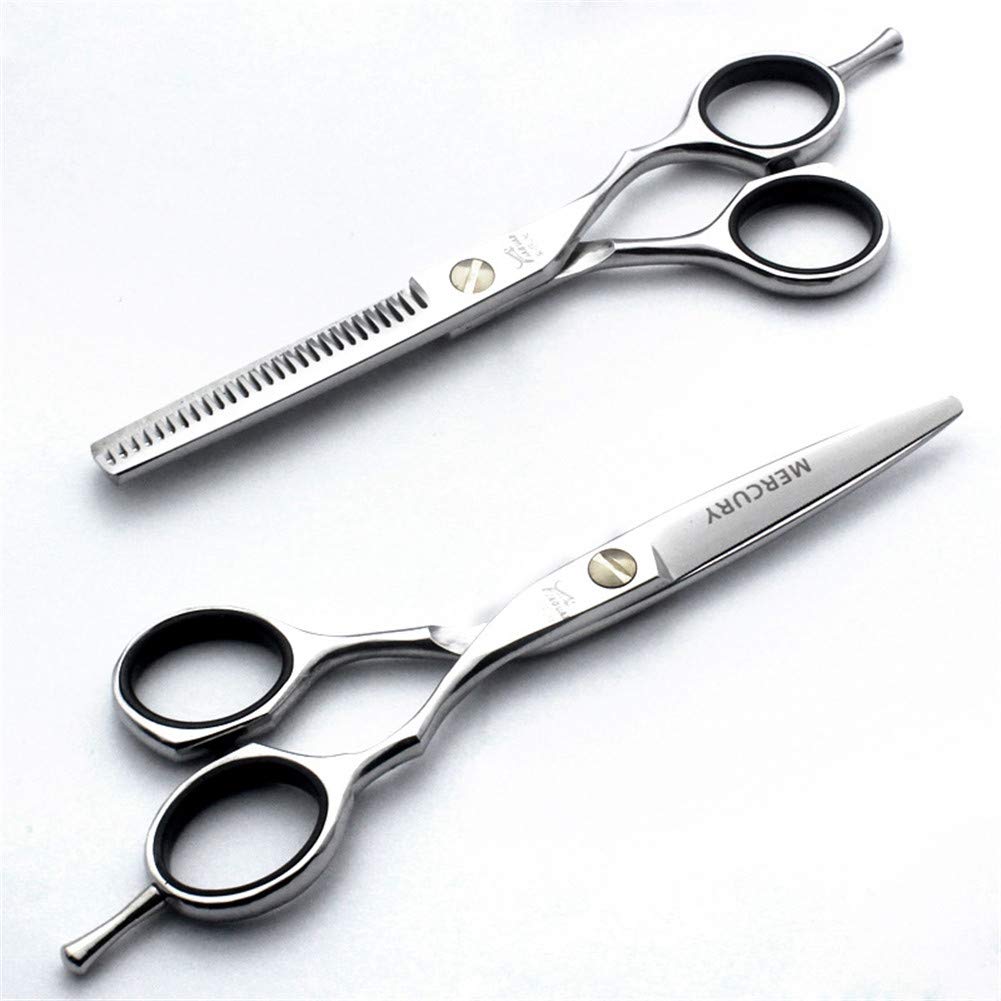 Crrs 6.0 inch Professional hairdressing scissors High-end Japanese Stainless hair Shear Hairdresser dedicated Flat shear, Thinning Scissors set