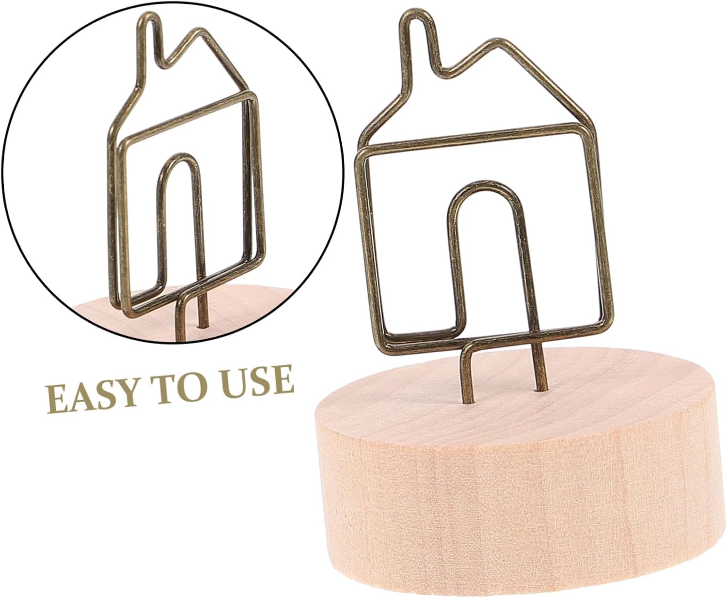 4pcs Table Number Holders Photo Clip Memo Holder Paper Clips