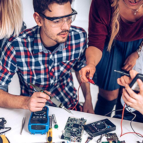 Welding Soldering Iron With Thermostatic Digital-Controlled And Lcd Screen Display, 60 W Temperature Adjustable 180℃/356℉-480℃/896℉ With 5 Pcs Soldering Bits, 2 Soldering Iron Stands & 1 Sponge #TOP5