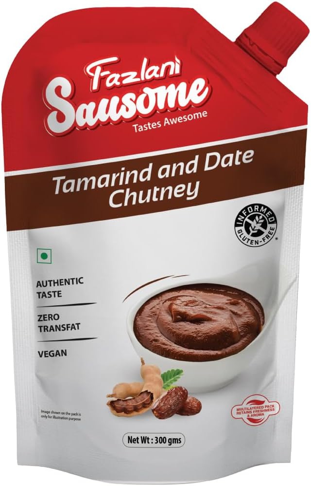 Fazlani Sausome | Vegan, Gluten-Free, No Added Color | Perfect for Stir-Fries, Dips, Marinades & Cooking | FBA (Pack of 1, Tamarind & Date Chutney)