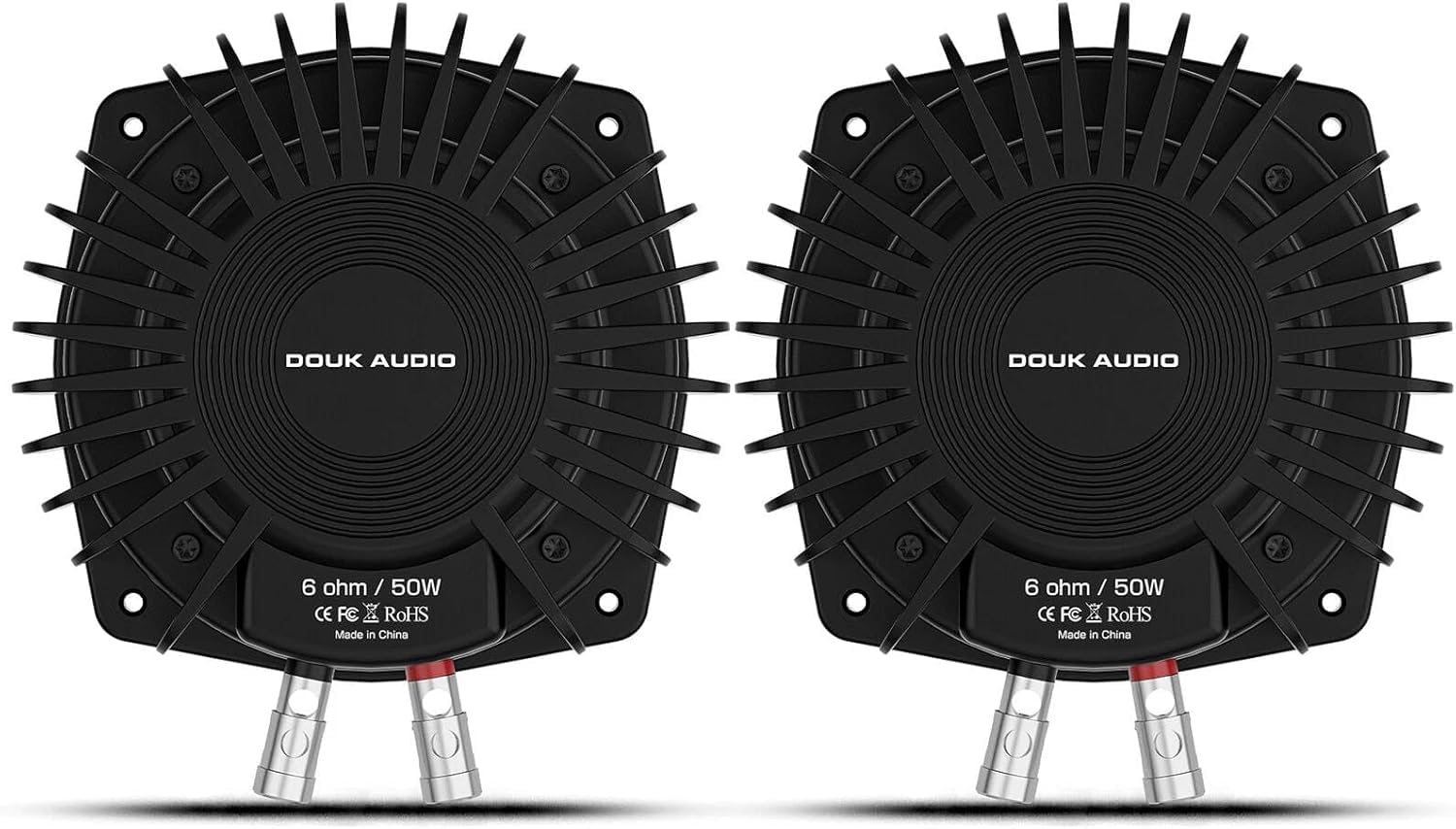 Douk Audio BS-1 Bass Shaker: 50W Hochleistungs Buttkicker – Taktiler Wandler – Subwoofer Tieftöne für Heimkino, Car Audio und Gaming Stuhl Vibrationsimmersion (1 Paar)