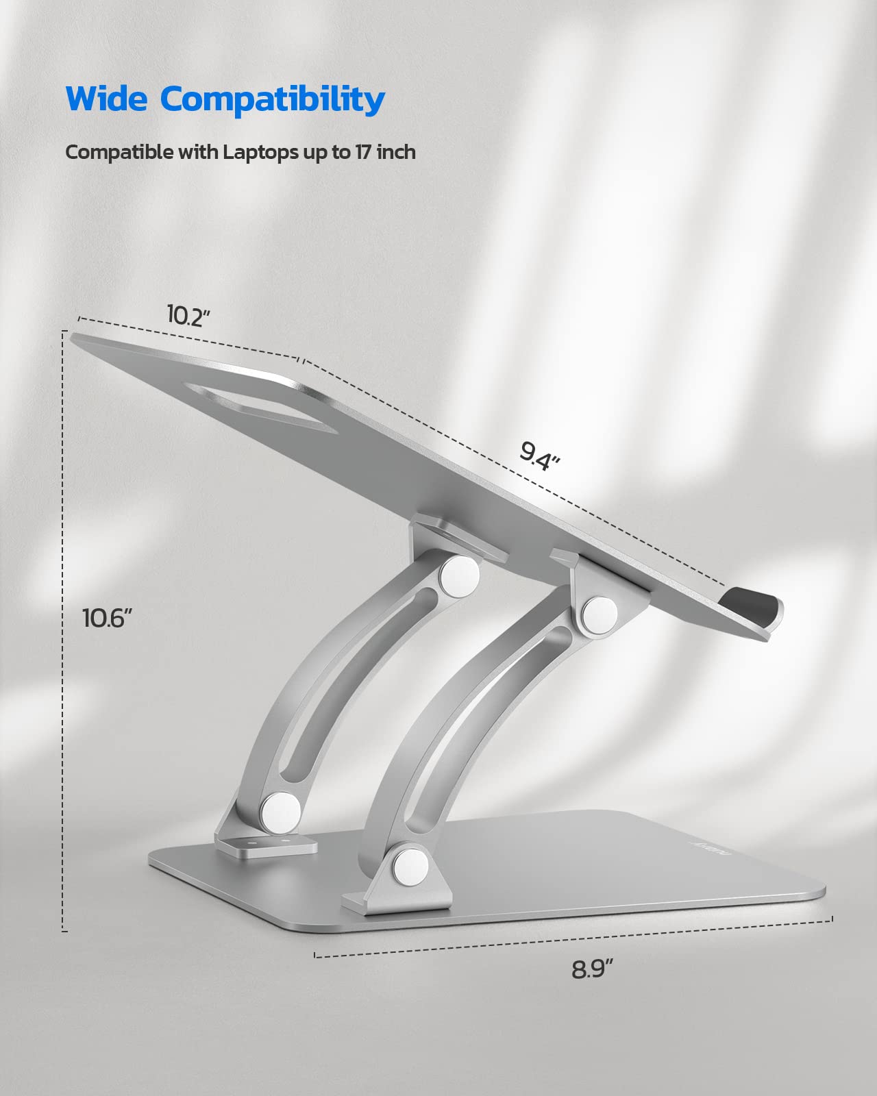 Nulaxy alluminio regolabile raffreddamento di supporto Silver.
