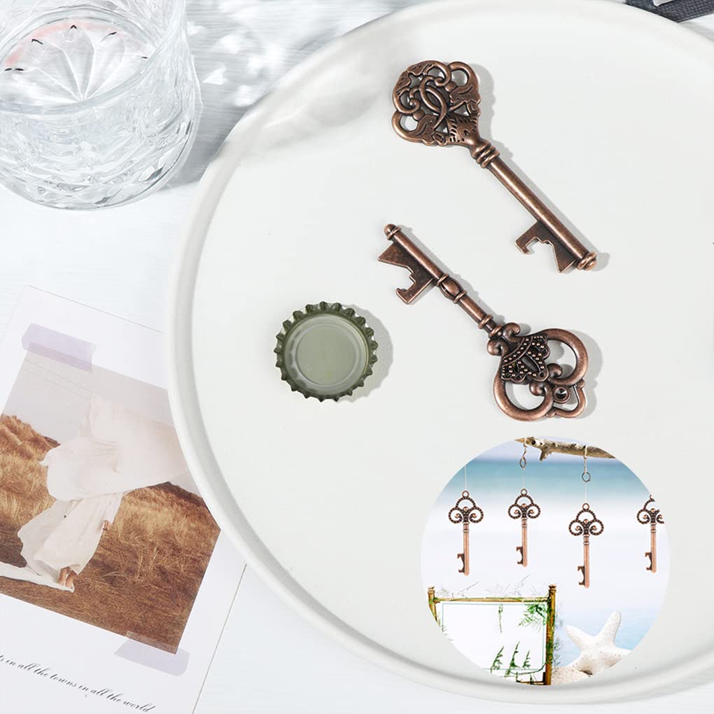 Apribottiglie A Chiave Vintage - 10 Pezzi Con Etichette E Spago, Per Matrimoni E Feste