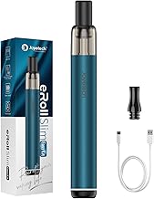 Joyetech eRoll Slim Kit Maximum Power 13 W Battery + 480 mAh with 2 ml Pod Cartridge 1.0 Ω Mesh Coil Electronic Cigarette Vaporizer – Nicotine-Free – Blue