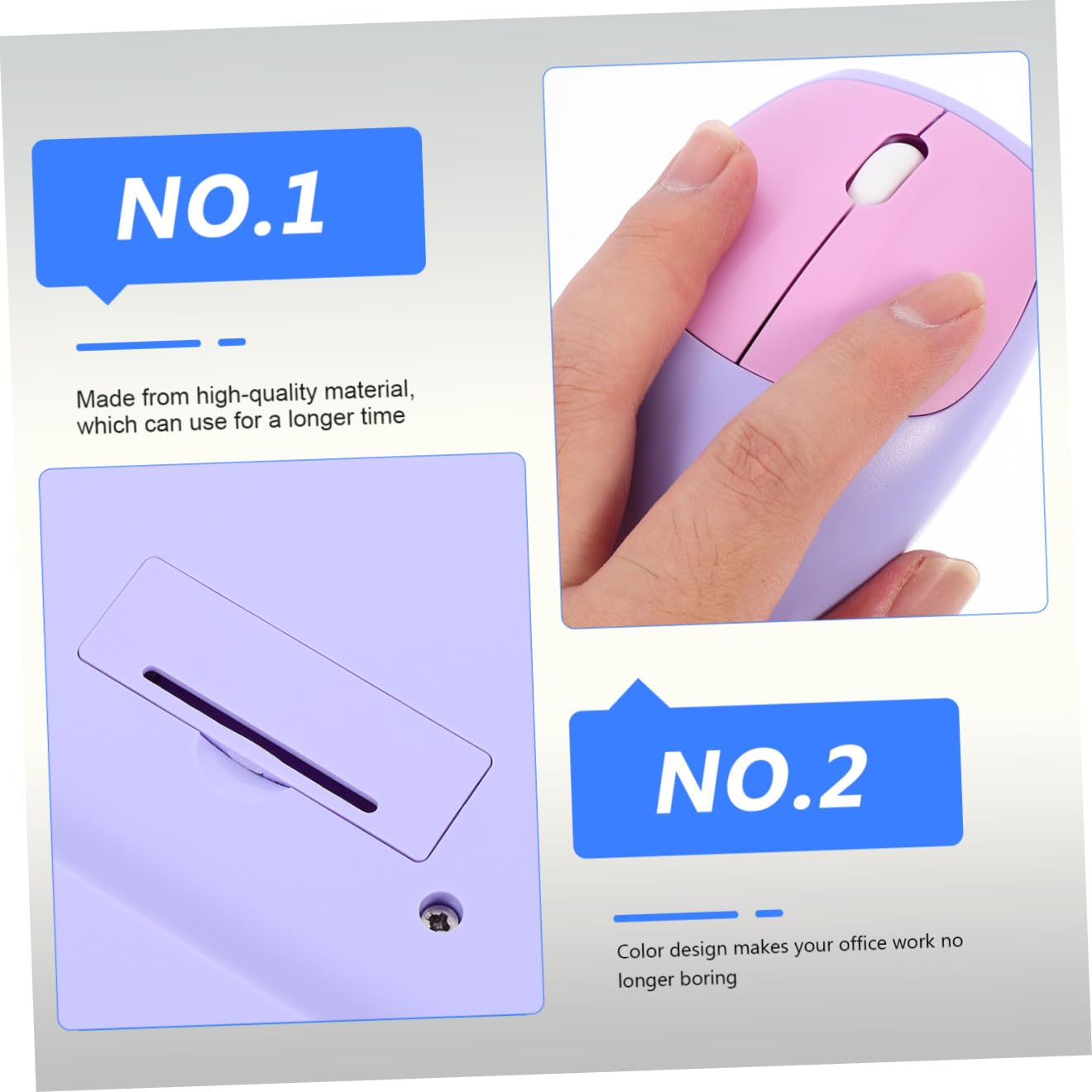 Tastiera e Mouse Wireless per Laptop e Computer Ergonomico Metri Con Ricevitore USB Adatto per Ufficio