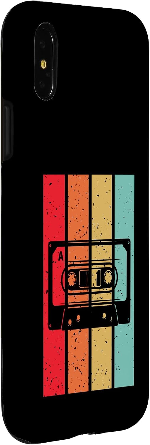 Retro Cassette Tape Vintage Music Sunset Stripes Funny Case for iPhone X/XS image 3