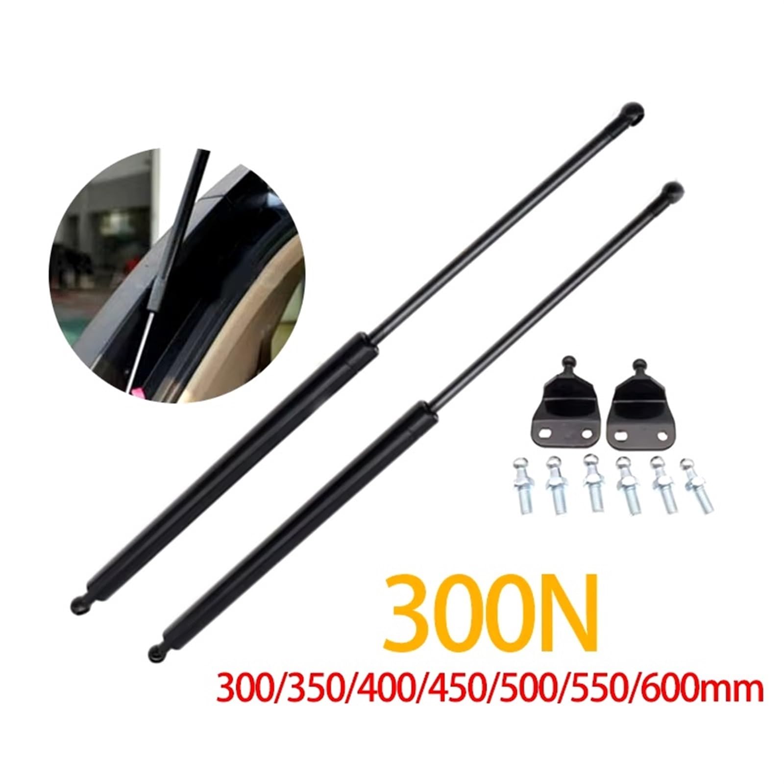 Vérins De Hayon 2 Pièces 300N Pour 300/350/400/450/500/550/600mm Barres Jambe Force À Gaz Voiture Ressort À Gaz(600mm)