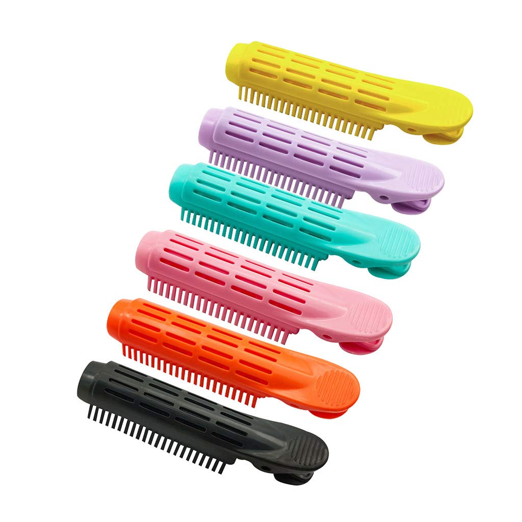 SUYISI 6PCS Natural Hair Perm Clip, Hair Curler Roller