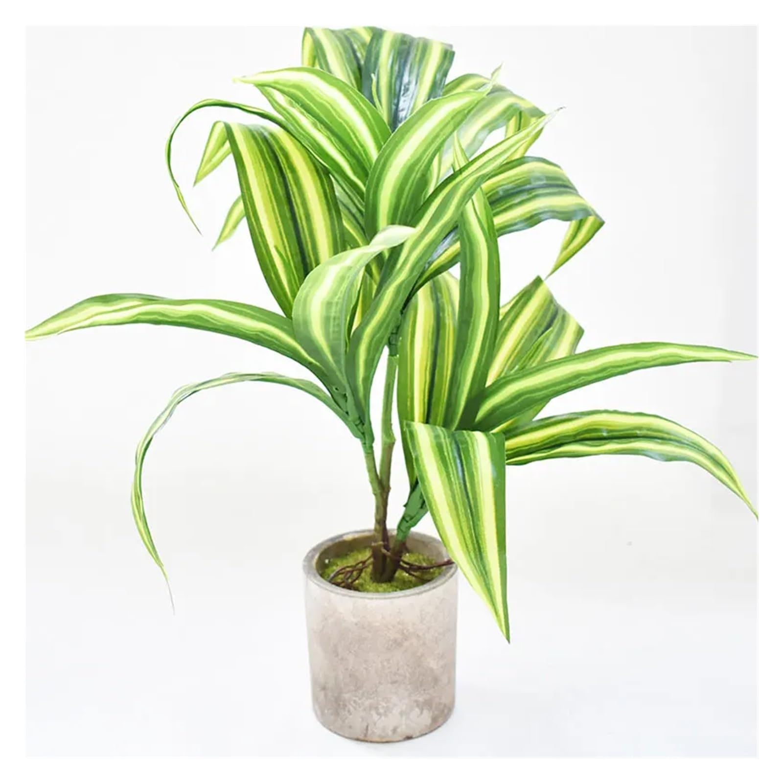 Künstliche Tannenzweige 43 cm 3 Gabeln Kunstpflanze Luftgras Zweig Tropischer Dracaena-Baum Kunststoffblätter Kleine grüne Pflanze for Hausgarten-Dekor(43cm Red)