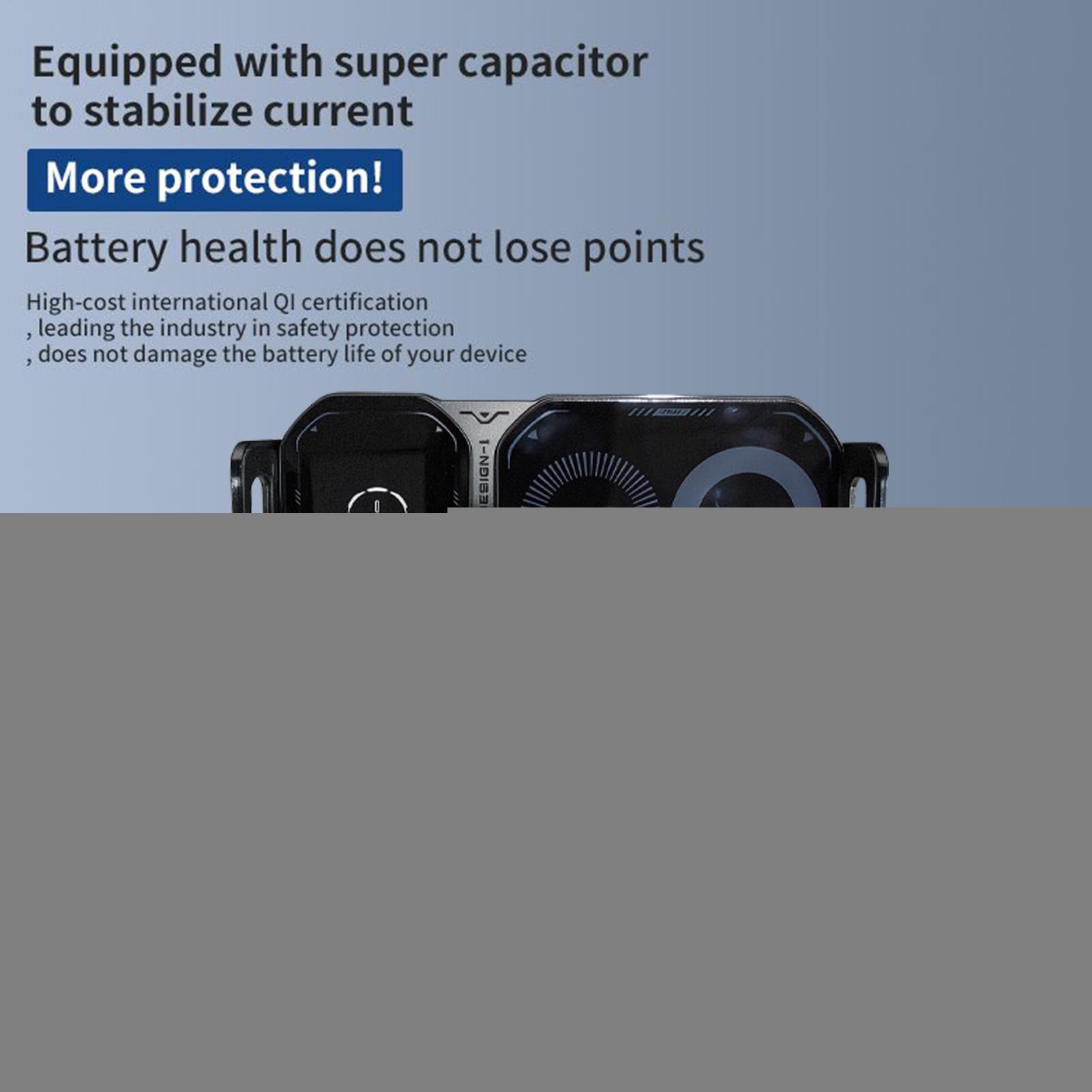Caricabatterie wireless da 15 W per auto, caricabatterie per cellulare da 15 W con presa automatica, supporto di ricarica wireless per cellulare da auto, per navigazione, viaggi guida quotidiana