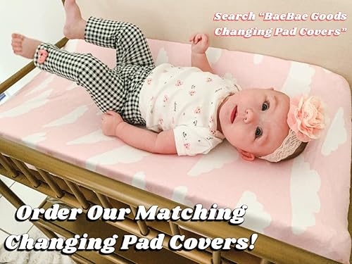 Miniatura 4 de BaeBae Goods Juego de sábanas de cuna prémium para bebé, paquete de 4, suave y transpirable, juego de sábanas bajeras de punto de jersey, rosa y