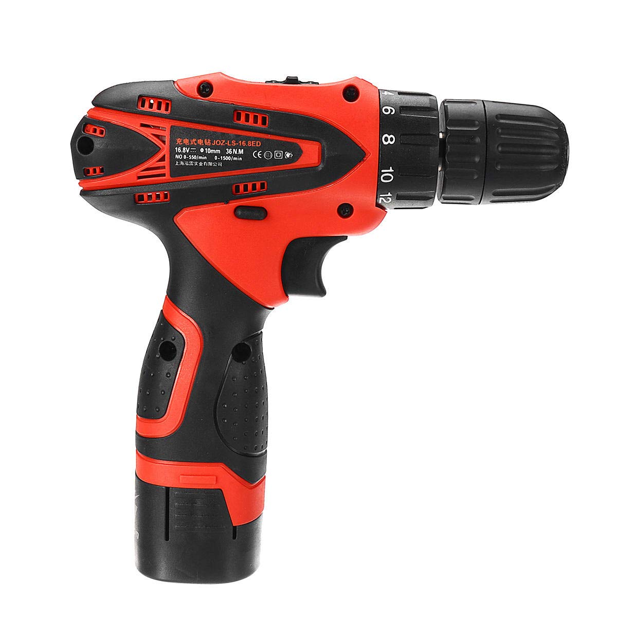 16.8V Li-ion Battery 2 Speed Electric Cordless Drill Screwdriver 18+1 W/Storage Case