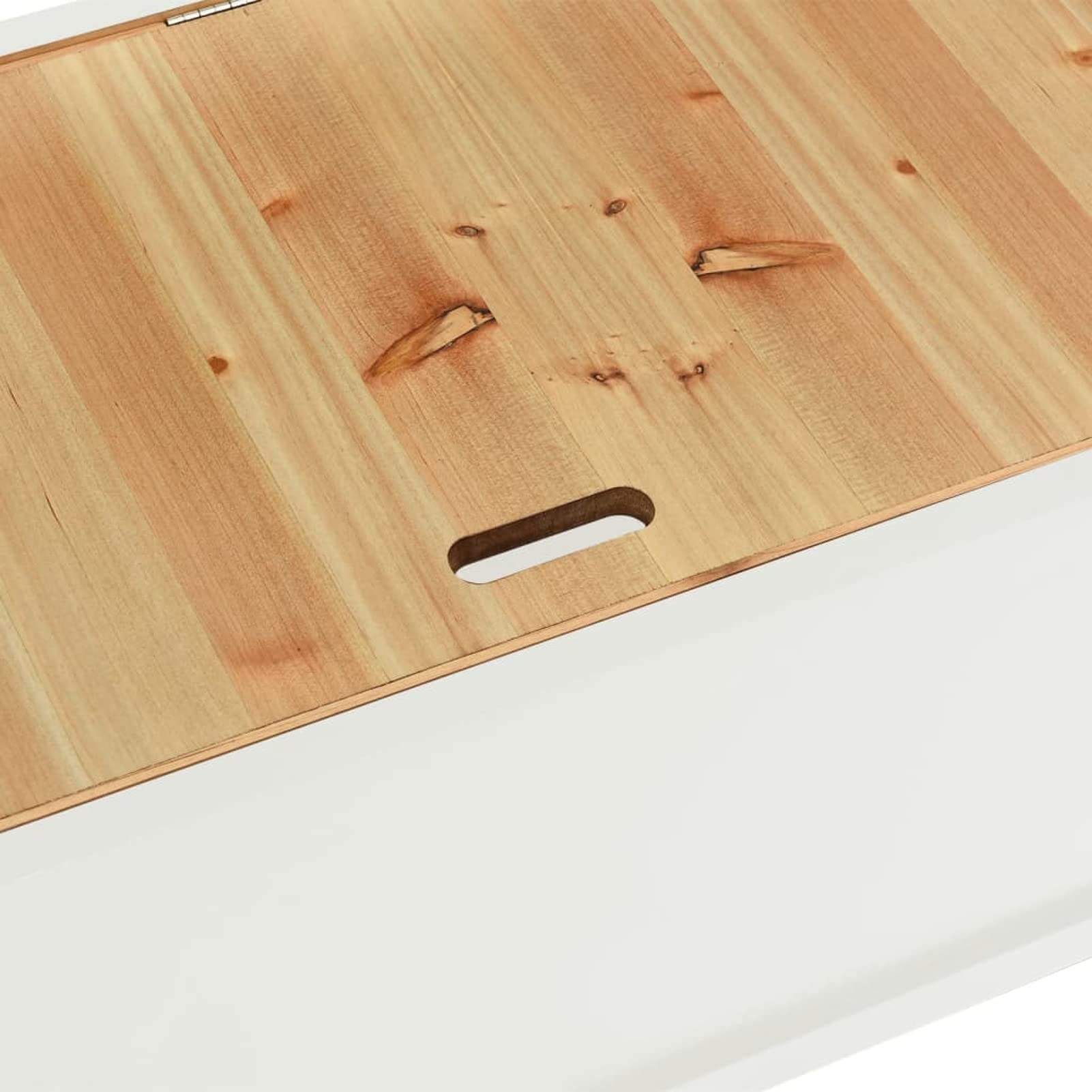 Homgoday Sitzbank mit Stauraum Sitztruhe Truhenbank Wohnzimmerbank Flurbank Rückenlehne und Armlehnen Flurbank Bank Wartebank Wohnzimmer Flur Weiß 107x45x75,5 cm Massivholz Tanne