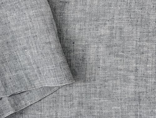 100% Linen Fabric – Yarn Dyed Chambray,...