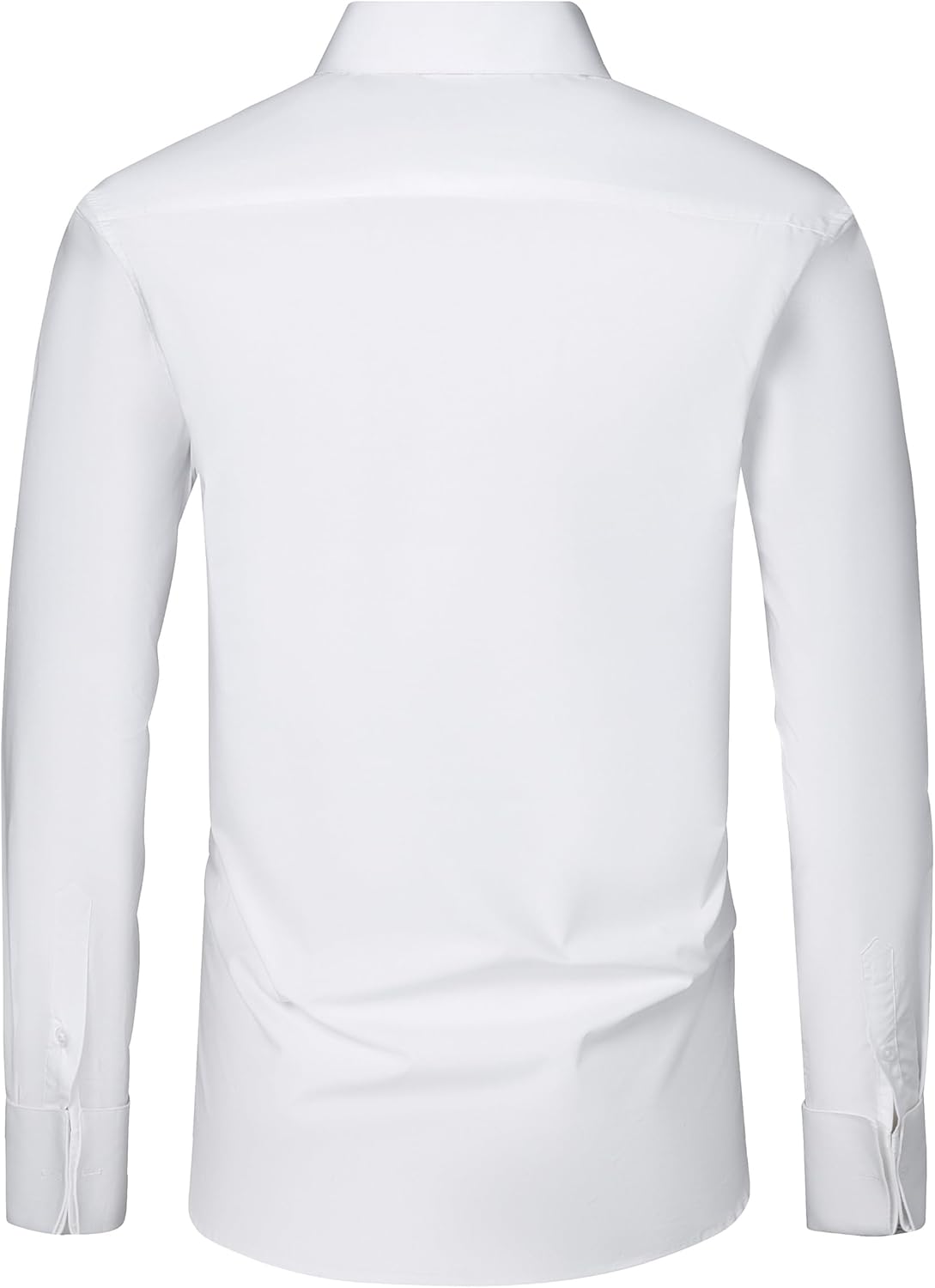 Men's Dress Shirt Stretch Tuxedo Shirt Cutaway Collar Long Sleeve French Cuffs Solid - Image 3