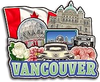 Vista 31 de Nanaimo British Columbia Canada - Imán de madera para nevera, colección de madera 3D, hecho a mano, recuerdos de la ciudad de viaje, imán