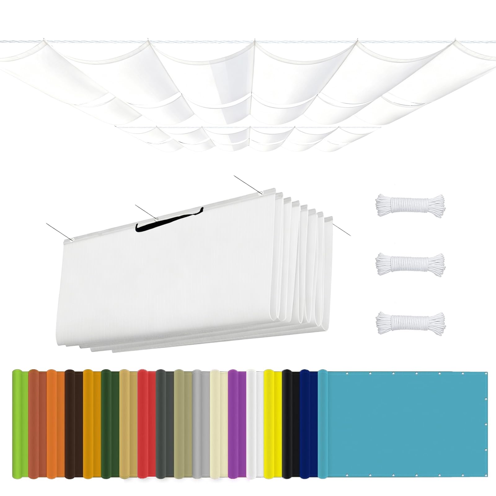 Voile ombrage rectangulaire pour protéger la terrasse de la chaleur et de la pluie fine