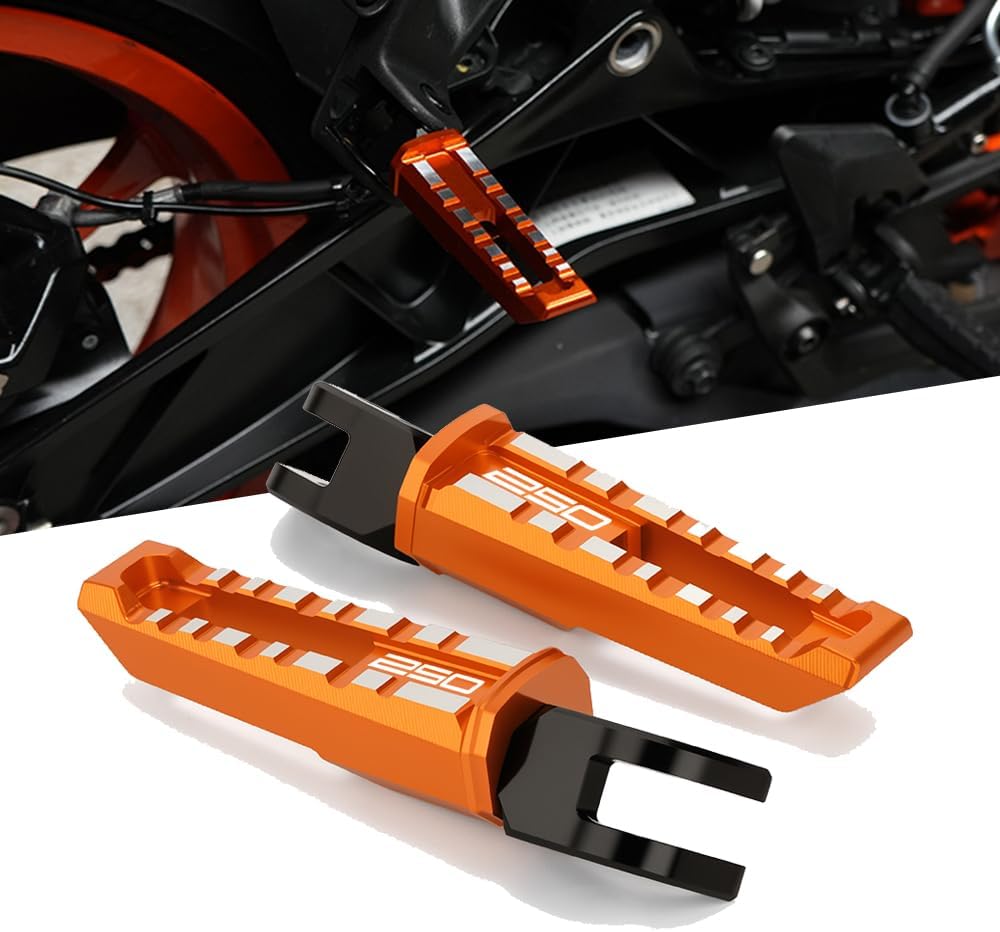 Motorcycle Foot Peg Rear Passenger Footrests Compatible With 250 DUKE 2019-2024 2025 2026 Footboards Footrest Pedal 2026 250DUKE Accessories -OG