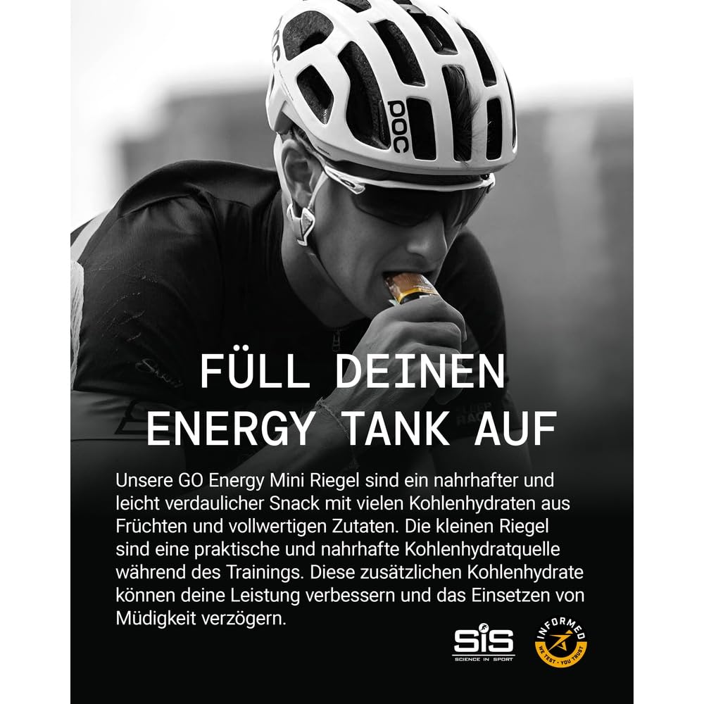 Science in Sport GO Energieriegel Mini 40g 30er Packung Apfel Schwarze Johannisbeere - Leckere Kohlenhydrate Riegel mit 27g Kohlenhydrate, Energielieferanten für das Power Training