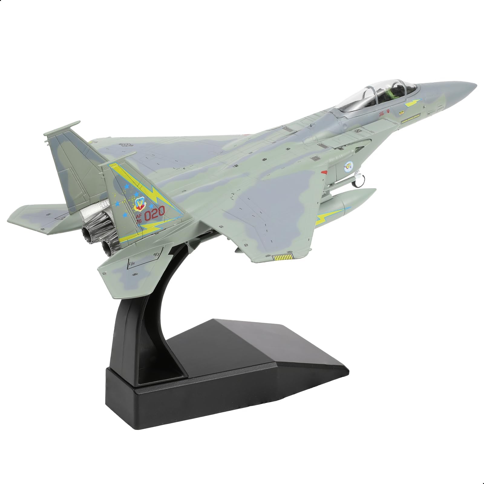NUOTIE F-15A Eagle Fighter 76-0020 Diecast Metal Aircraft Model with Stand for Adult Military Enthusiast Collection Display or Gift