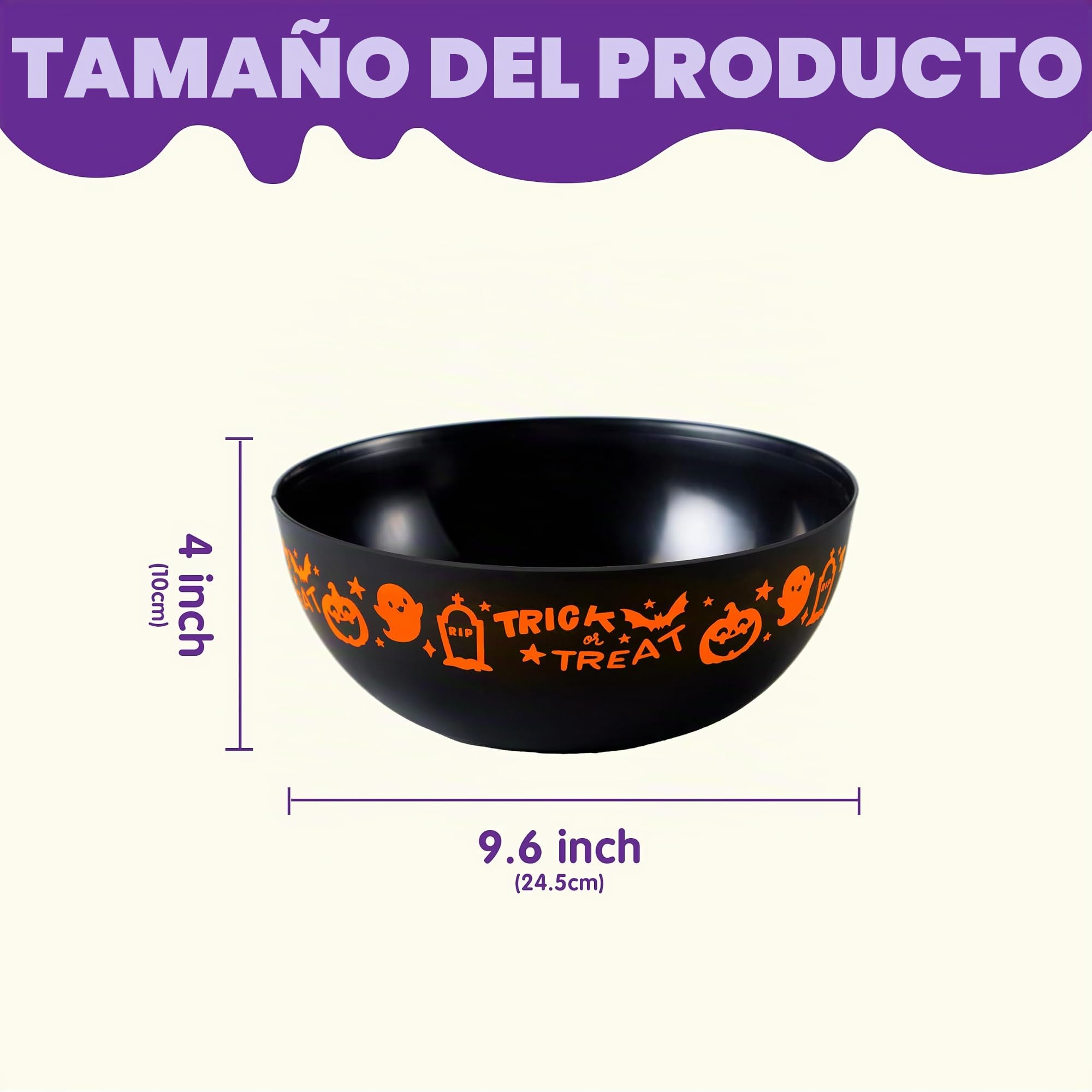 JOYIN 3 cestas de dulces de Halloween y cubos para servir para recuerdos de fiesta, accesorios