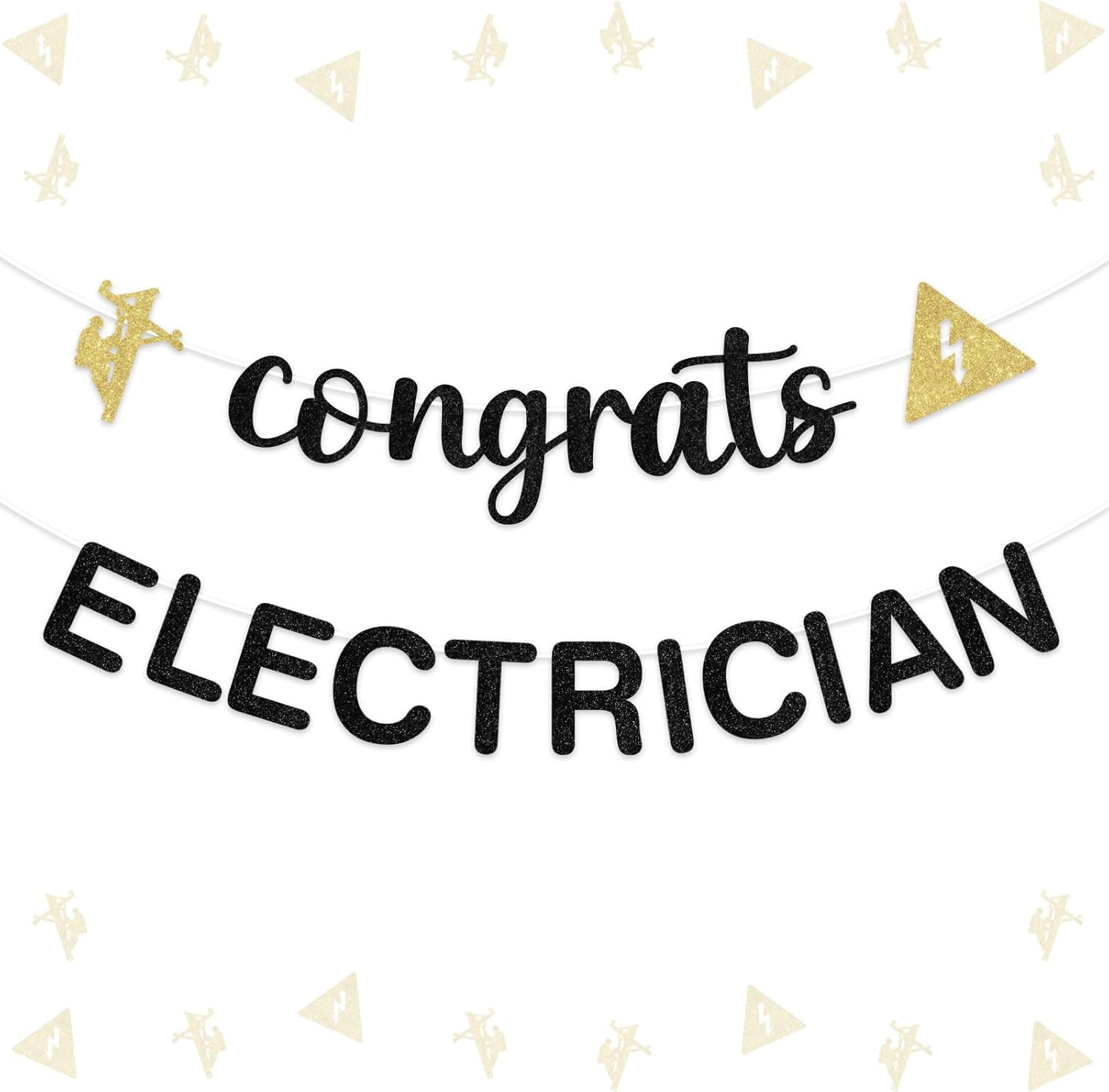 Electrician Graduation Party Decorations Congrats Electrician Banner Electrician Lineman Graduation Party 2026 Engineering Graduate Decor Power Electricians Party Decor for Grad Celebration