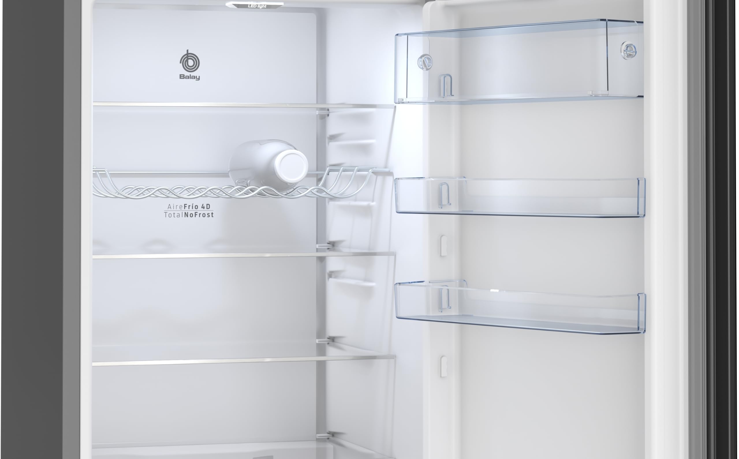 Balay - Frigorifero combinato, 203 cm, vetro nero, 3KFD855NI