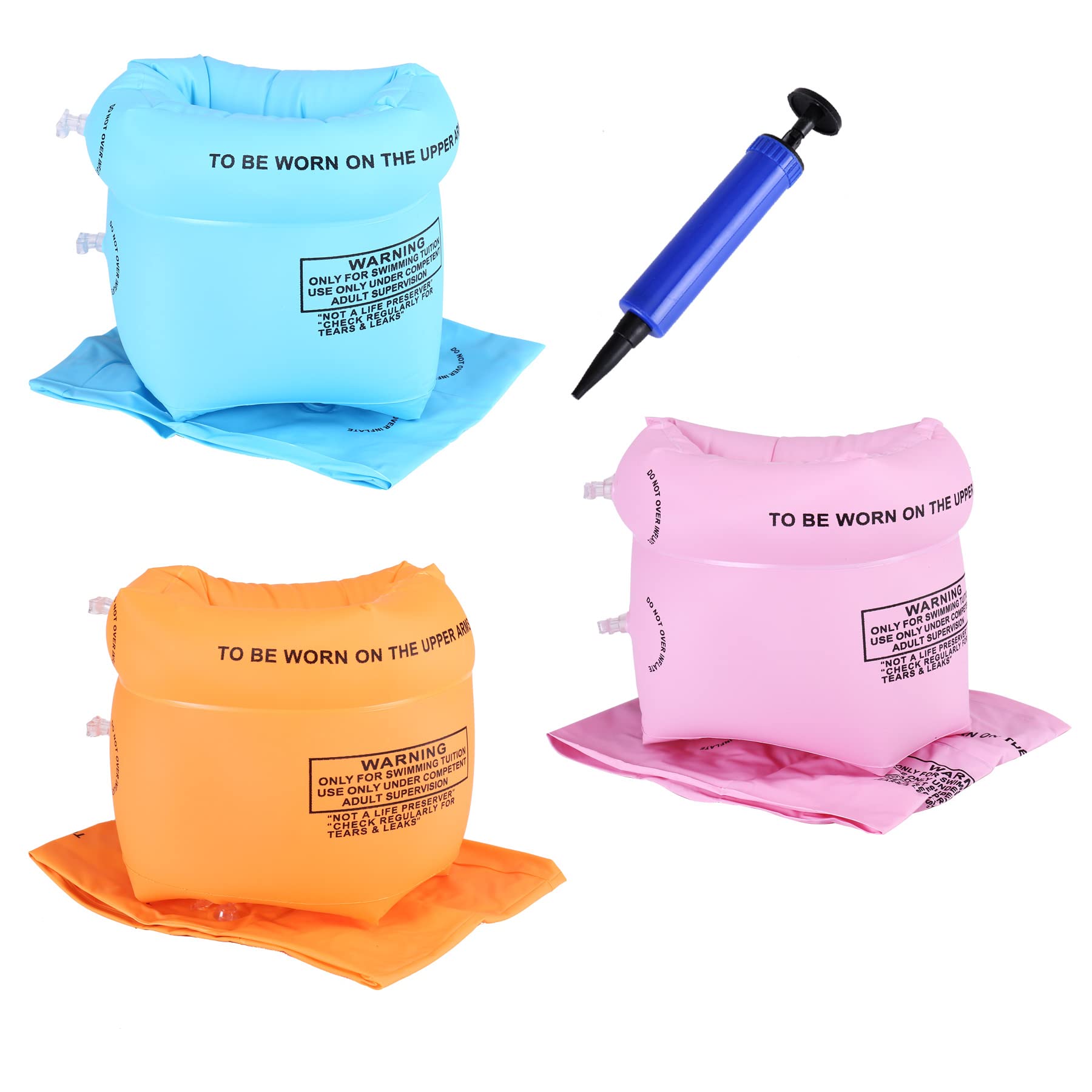 Arm Floaties Inflatable Swim Arm Bands Floater Sleeves Swimming Rings Kids Children Toddlers Adults