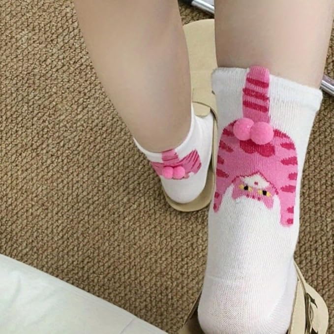 Calcetines divertidos de gato para hombre y mujer miniatura 5