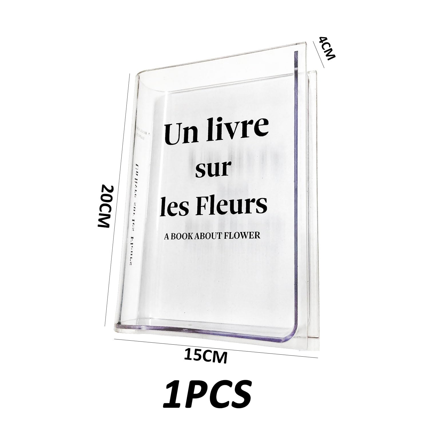 1 Piece Clear Vase Tulip Vase Acrylic Book Vase Flower Book Vase Transparent Book Vase Easy for Party Living Room Office Cafe Decoration - Image 2