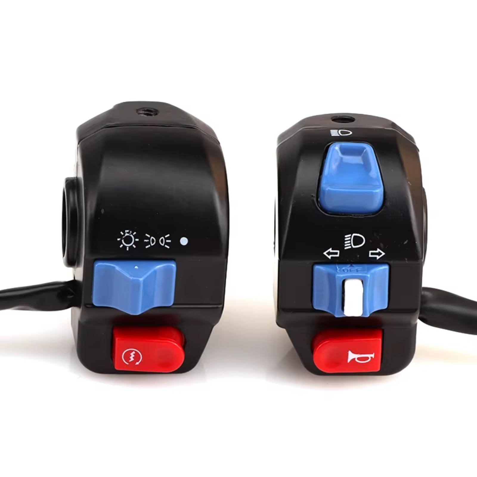 1 Pz 22mm Interruttore Moto Controllo Manubrio Per Di Avviamento Faro Indicatore Direzione Universale Blocco Comandi Moto(Left)