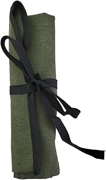 4 Pocket Tool Bag Canvas Wrench Rolls Up Pouches/Screwdriver Pliers Roller Compartments Organizers Tool Rolls