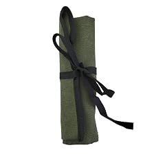 4 Pocket Tool Bag Canvas Wrench Rolls Up Pouches Screwdriver Pliers Roller Compartments Organizers Tool Rolls