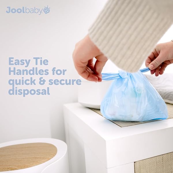 Jool Baby Diaper Disposable Bags (225 Count) - Lavender-Scented, Easy to Tie – Great for At Home & On the Go - 4