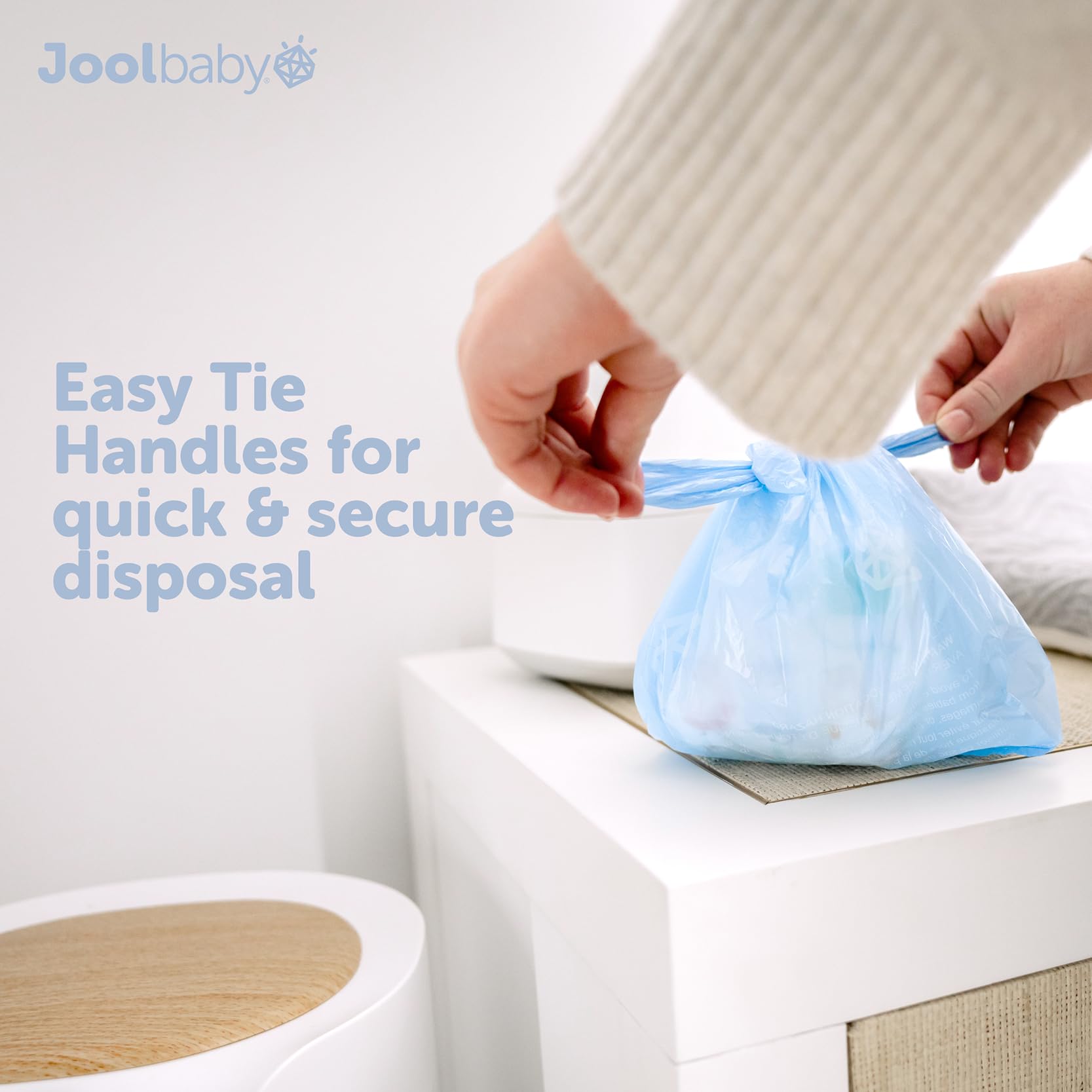 Jool Baby Diaper Disposable Bags (225 Count) - Lavender-Scented, Easy to Tie – Great for At Home & On the Go - 5