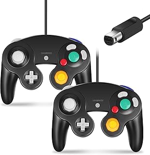 Cipon Gamecube コントローラー 有線コントローラー ゲームパッド Nintendo Wii/GameCube対応 エンハンスド(ブラック&ブラック)