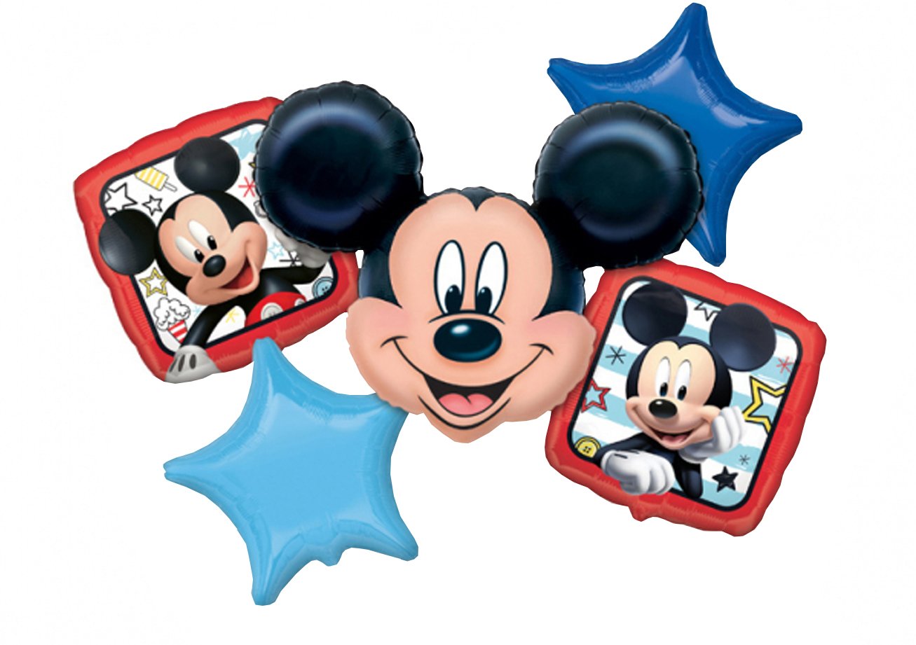 amscan 3622601 - Bqt: Disney Mickey Mouse 5 Piece Foil Balloon Bouquet P75