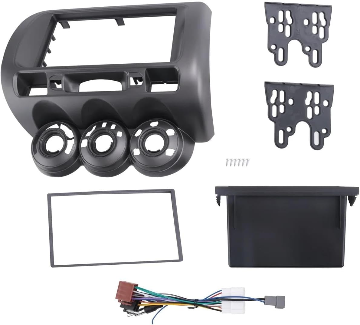 自動車部品 車用1DIN DVDステレオCDパネルマウント取り付けトリムキット に適合する フィット に適合する ジャズ に適合する