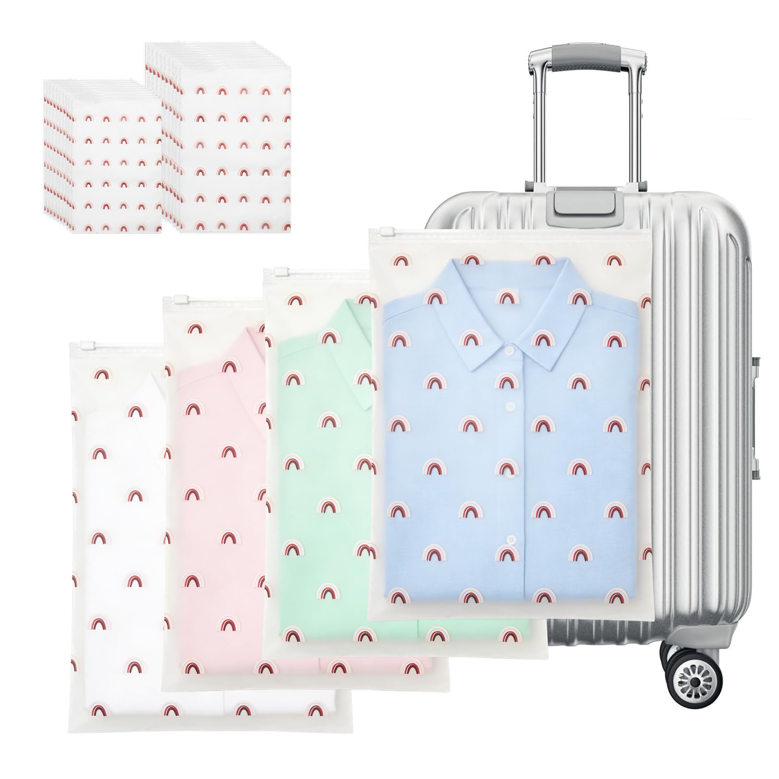 AiQInu Pack of 20 Transparent Plastic Clothes Bags Travel Suitcase Organiser